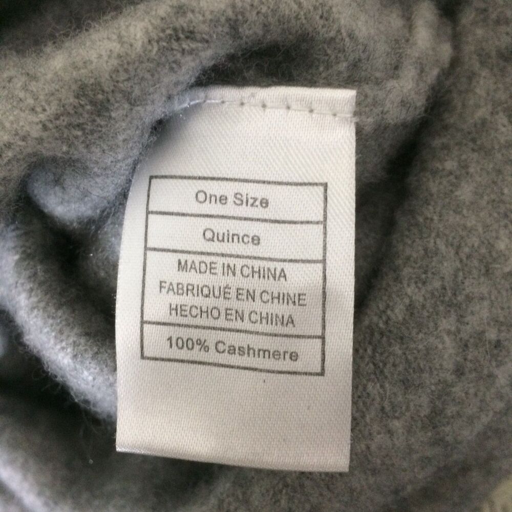 Quince Gray 100% Cashmere Batwing Sweater One Size Cozy Minimalist - Picture 5 of 6